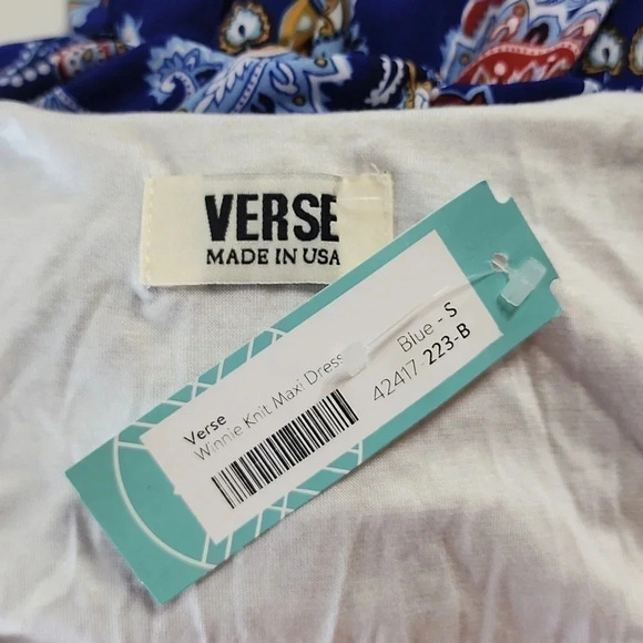 NWT Verse Winnie Made In U.S.A High Neck Paisley Tank Maxi Dress S - Picture 9 of 11